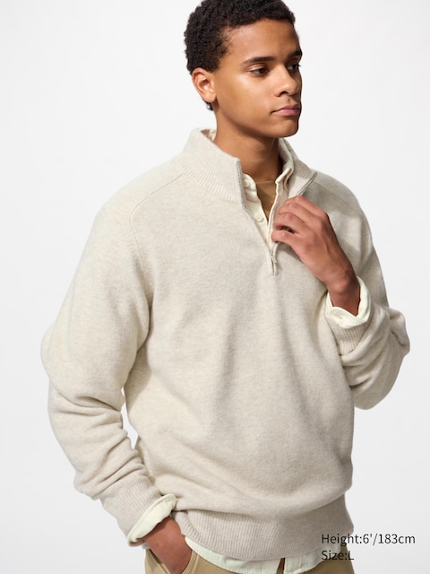 Мужские свитеры Uniqlo Souffle Yarn Half-Zip Sweater