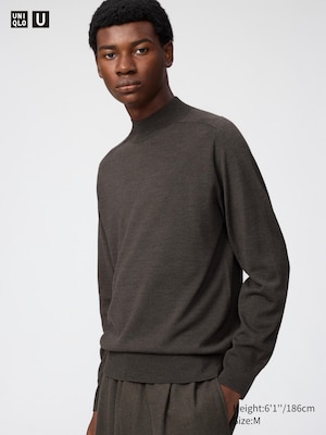 3D Knit Mock Neck Sweater