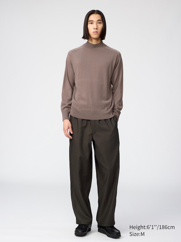3D Knit Mock Neck Sweater