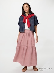 Tiered Maxi Skirt | Gingham