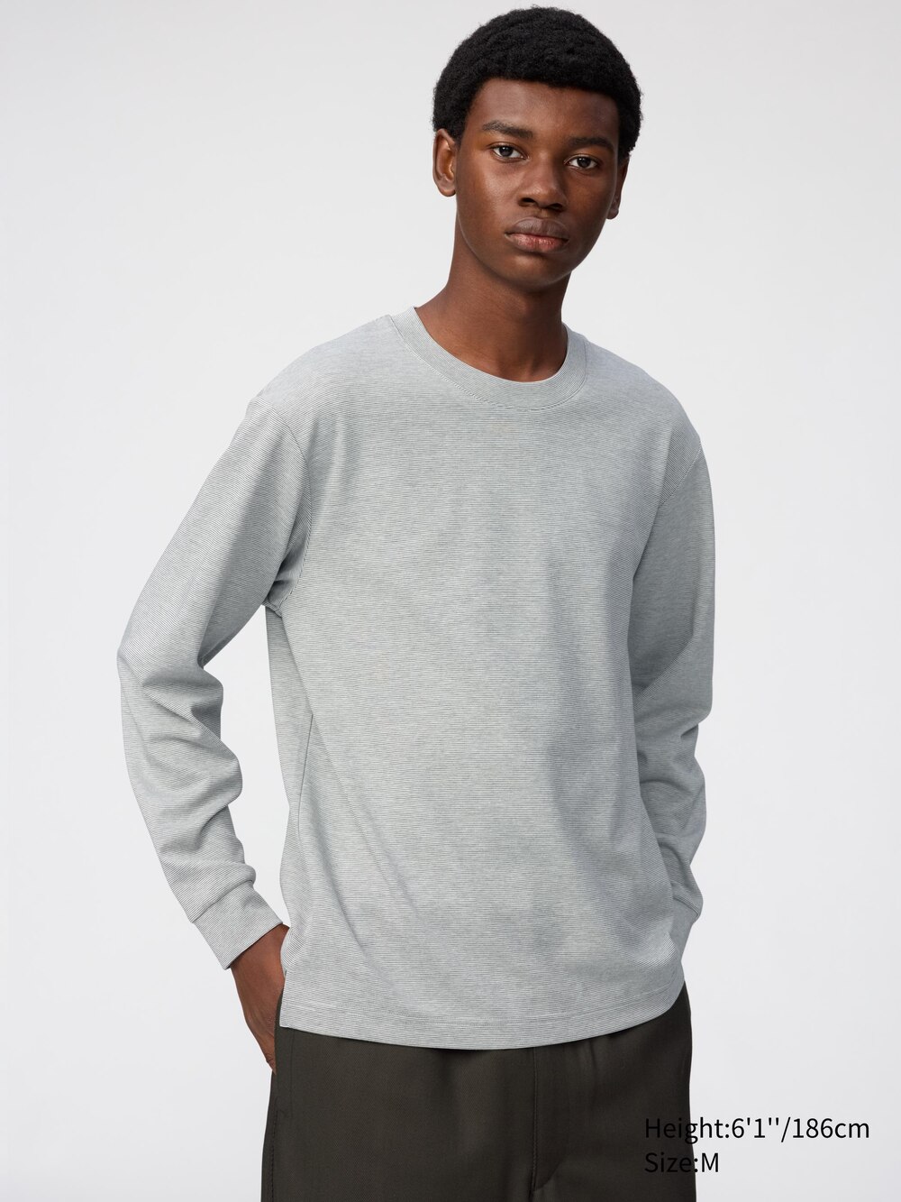 Uniqlo AIRism Cotton Striped T-Shirt — фото 5