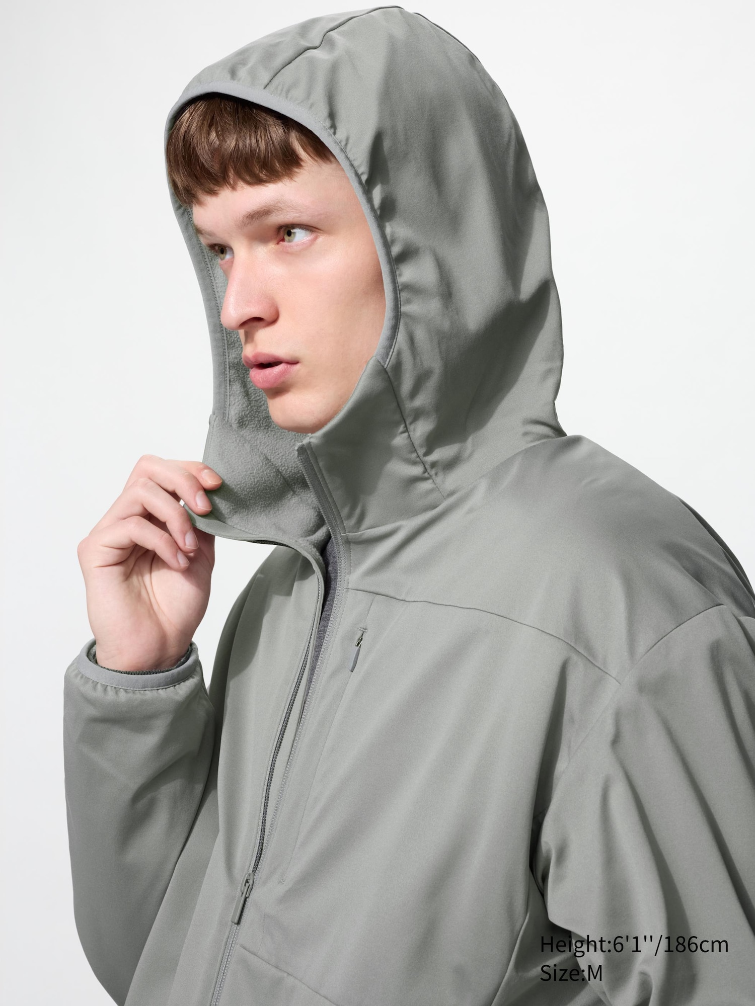 Men's Windproof Fleece Full-Zip Hoodie | UNIQLO US