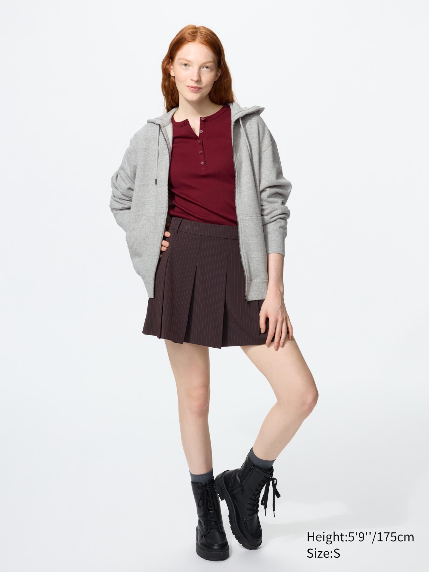 Худи Uniqlo Sweat Full-Zip, цвет: Чёрный — фото 6
