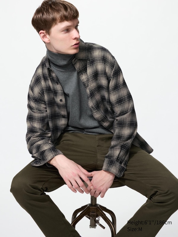 Soft Brushed Turtleneck T-Shirt