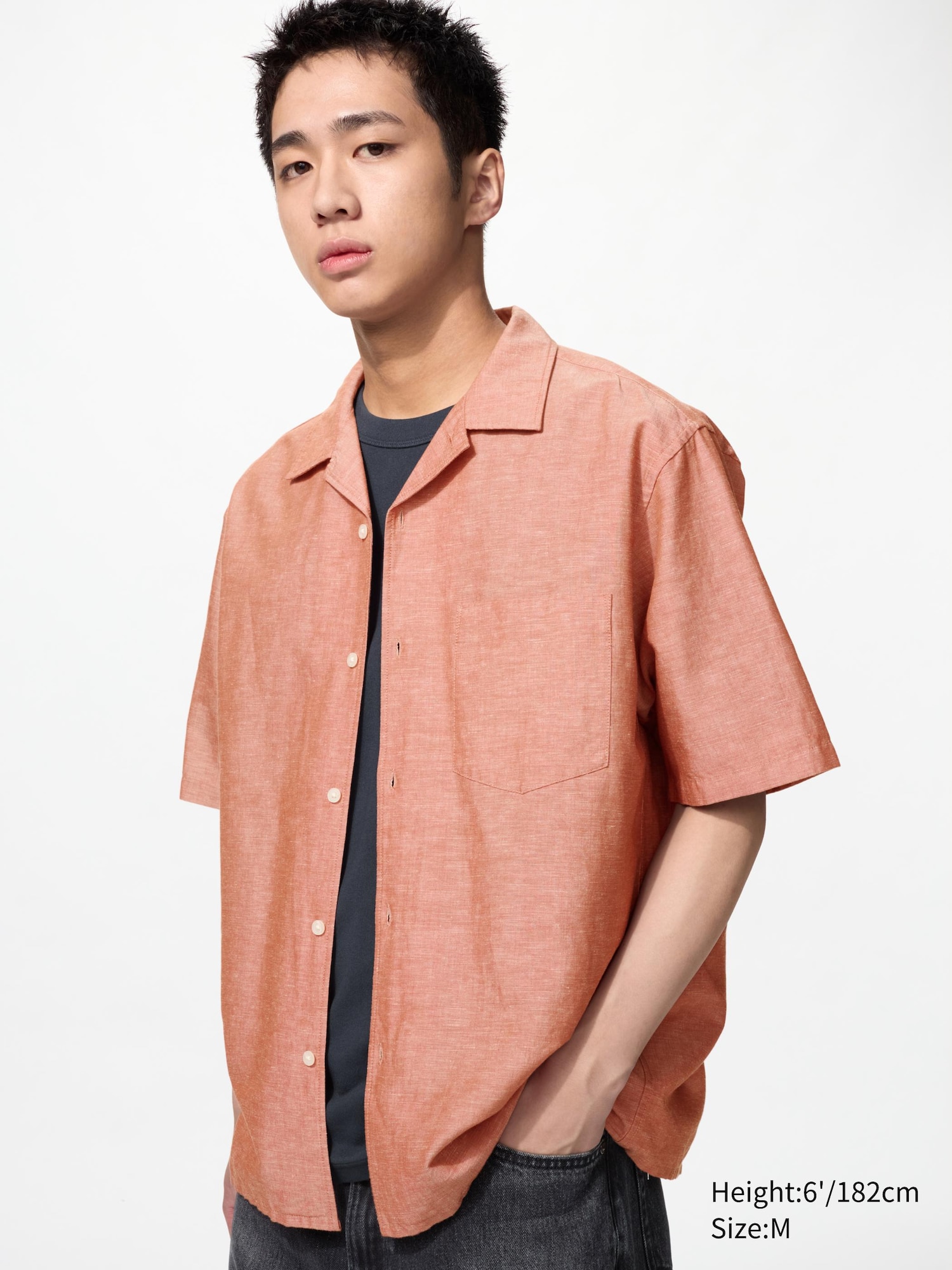 Men's Cotton Linen Shirt | Short Sleeve | UNIQLO US