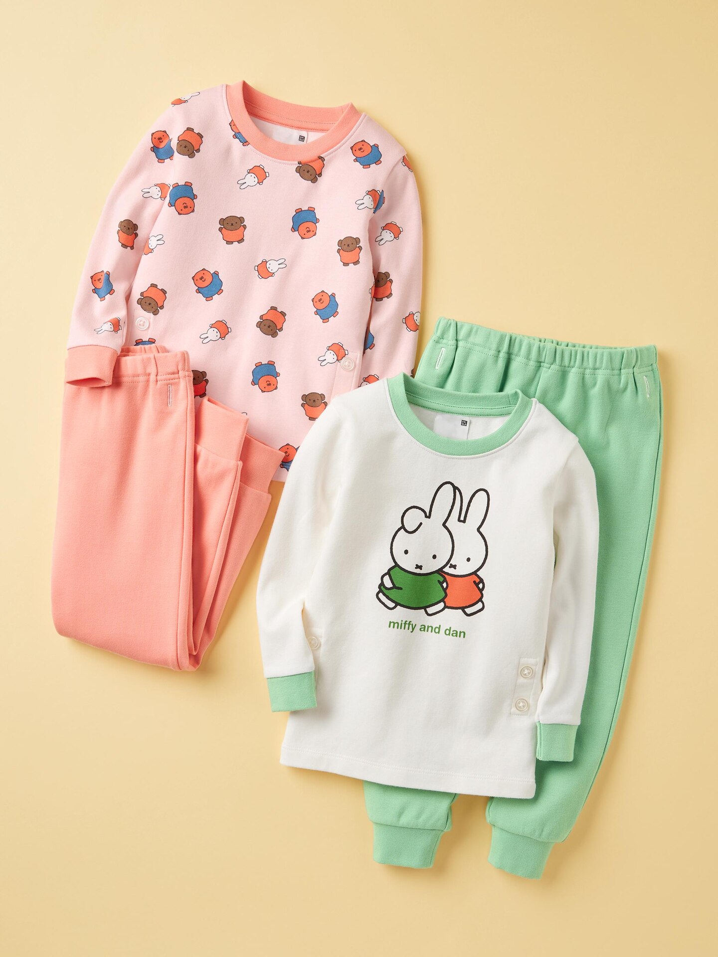 Пижама Collection для детей — Uniqlo, цвет: Зелёный — фото 2