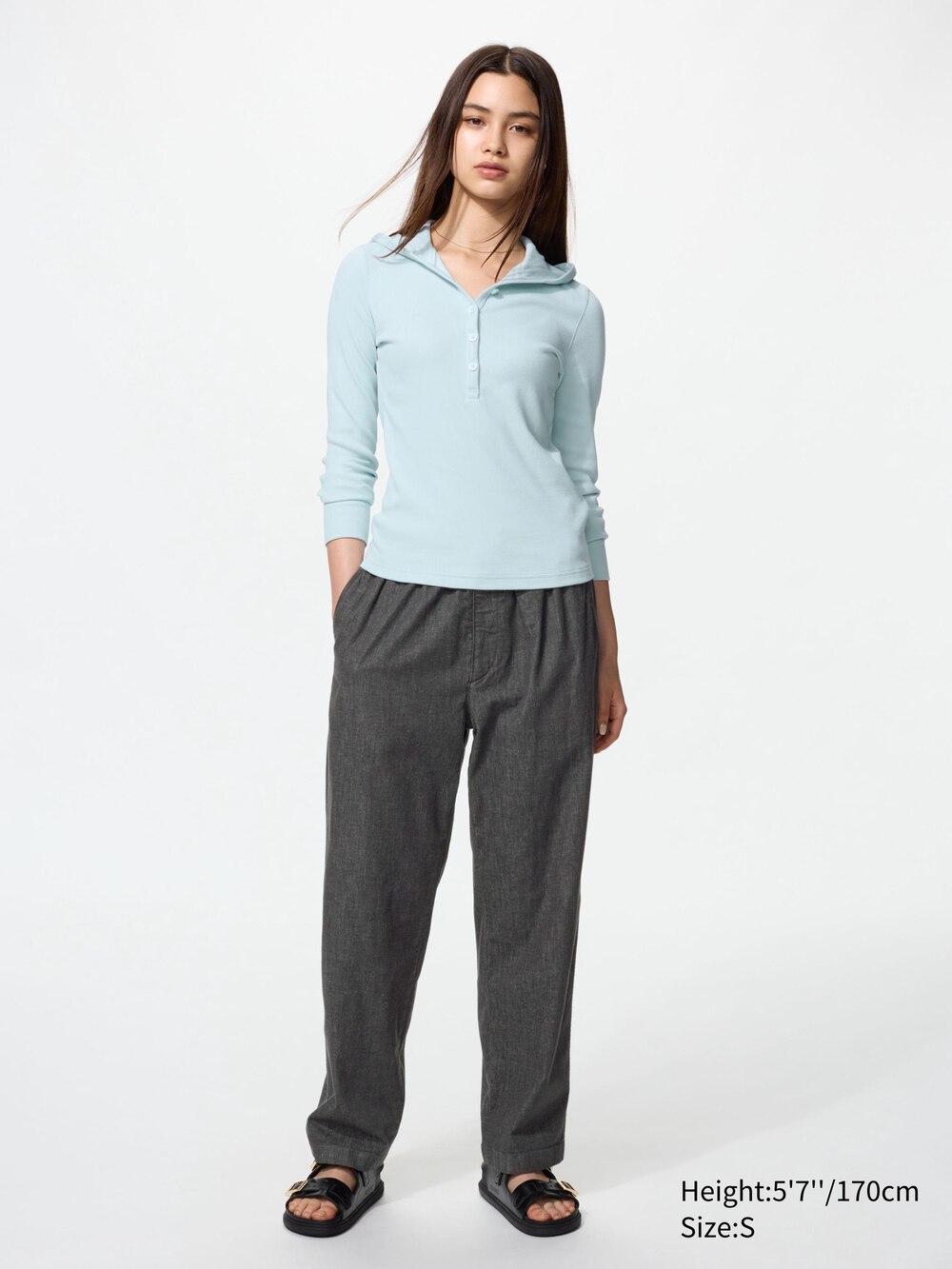 Uniqlo Stretch Easy Ankle Pants | Denim — фото 2