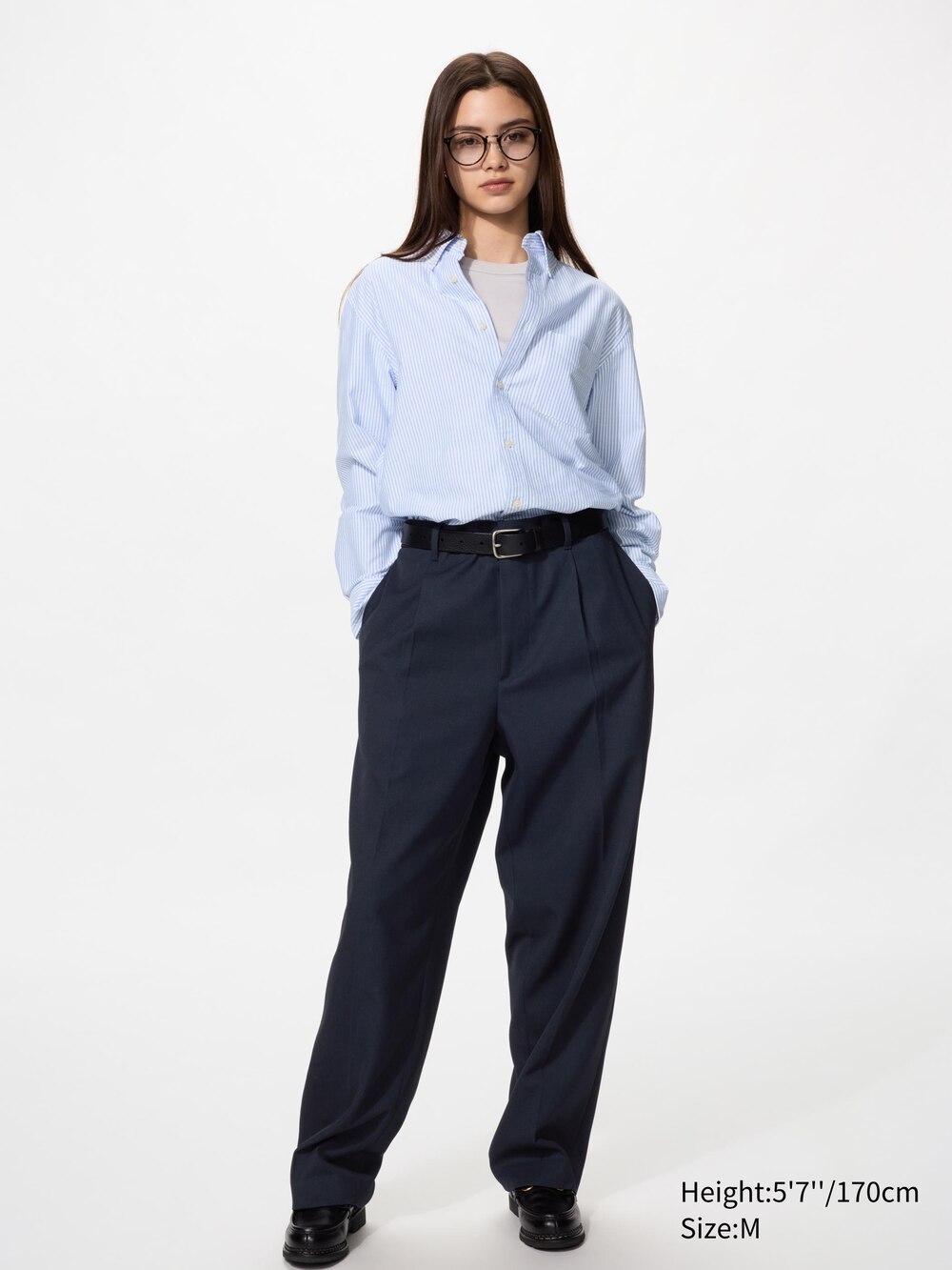 Uniqlo Oxford Slim Shirt | Striped — фото 4