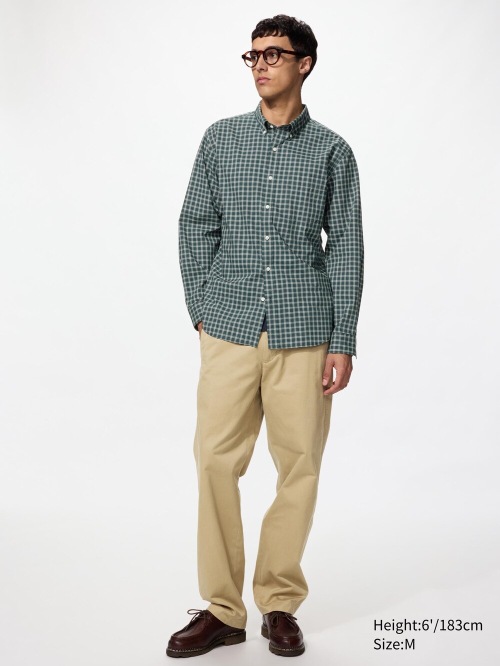 Мужские рубашки Uniqlo Broadcloth Shirt Check — фото 2