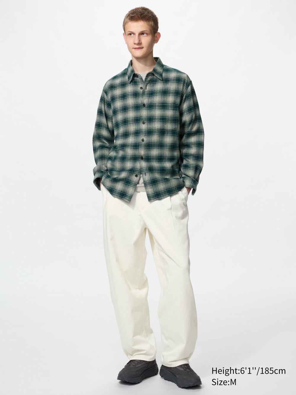 Рубашки Uniqlo Flannel Checked Shirt Ombre Check — фото 3