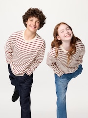 AIRism Cotton Striped T-Shirt | Long Sleeve