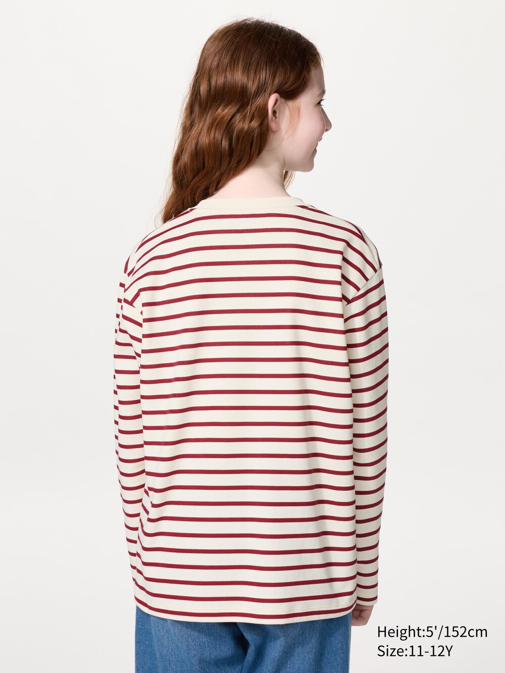 Uniqlo AIRism Cotton Striped T-Shirt | Long Sleeve — фото 3