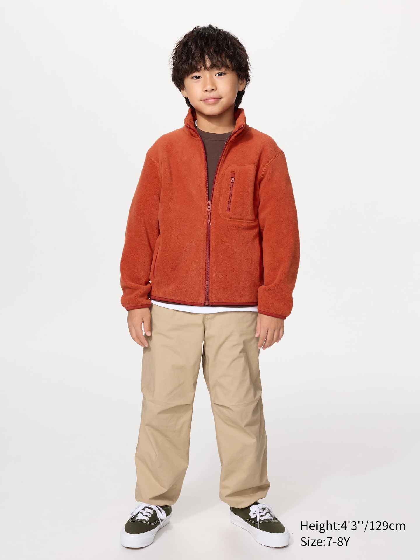 Детская куртка Uniqlo Fleece Full-Zip, цвет: Чёрный — фото 2