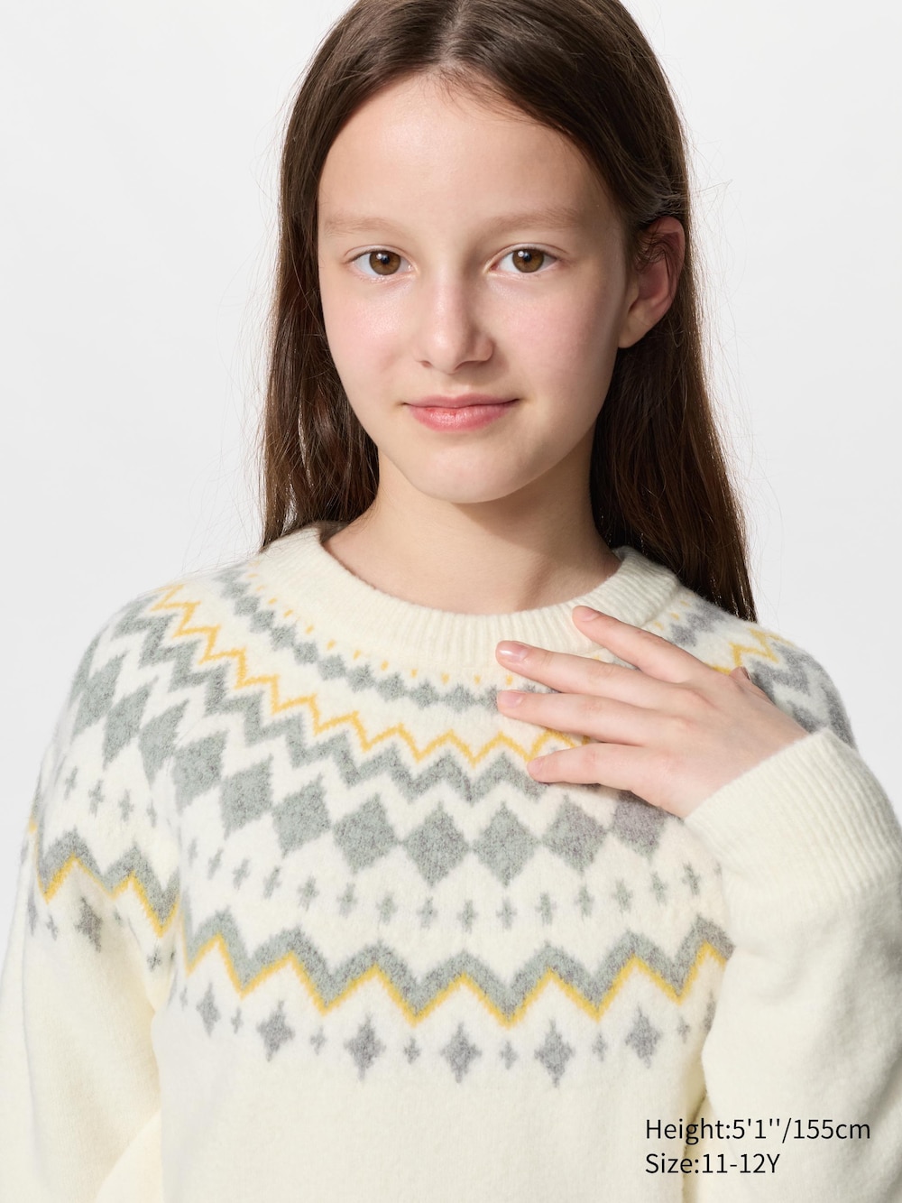 Детские свитеры Uniqlo Souffle Yarn Sweater Fair Isle — фото 4