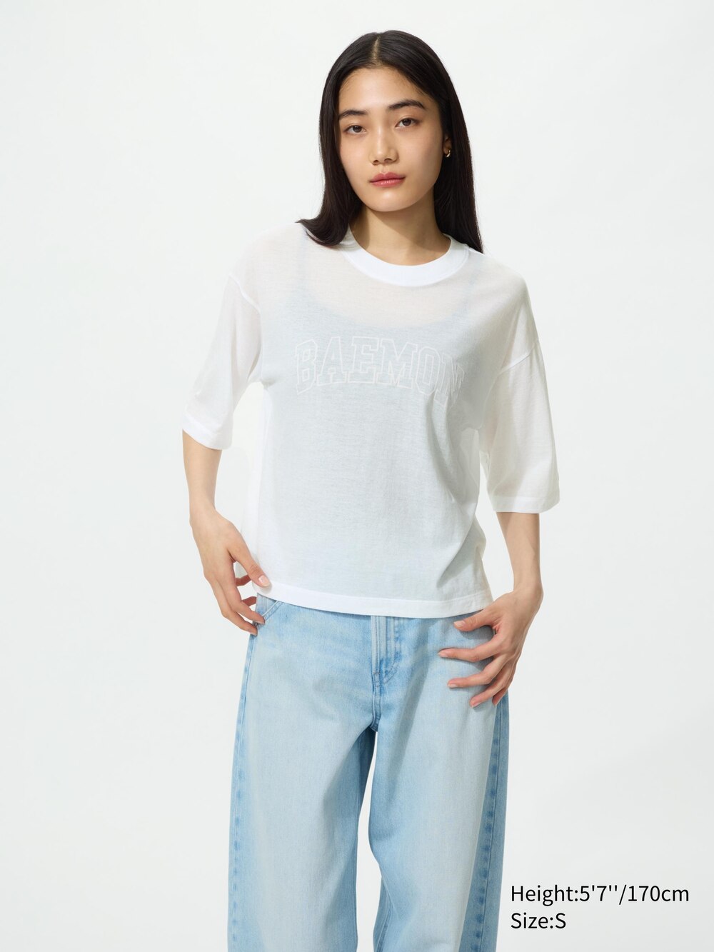Uniqlo BABYMONSTER UT Cropped Graphic T-Shirt | Sheer — фото 2