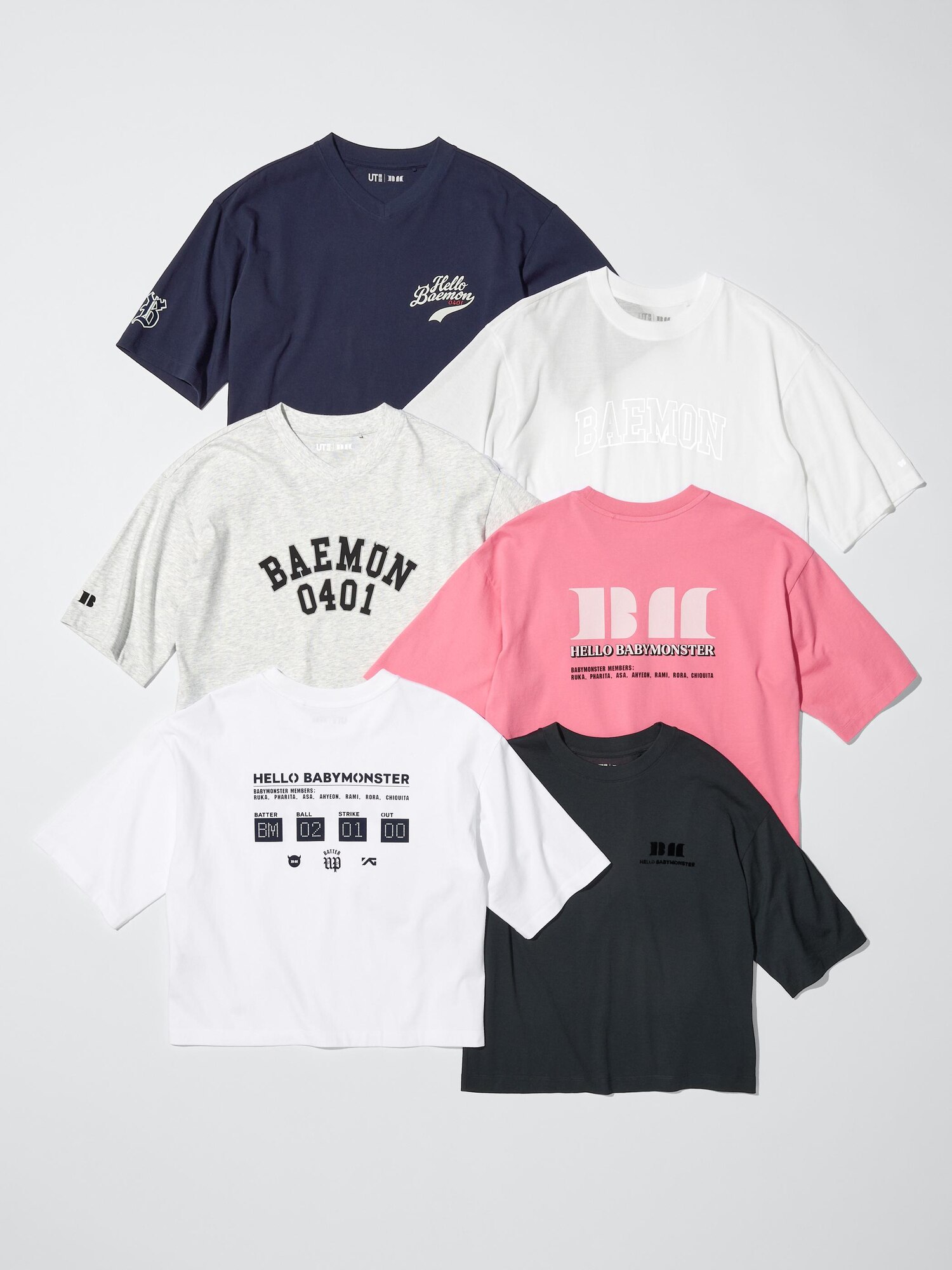 Women's BABYMONSTER UT Cropped Graphic T-Shirt | Sheer | UNIQLO US