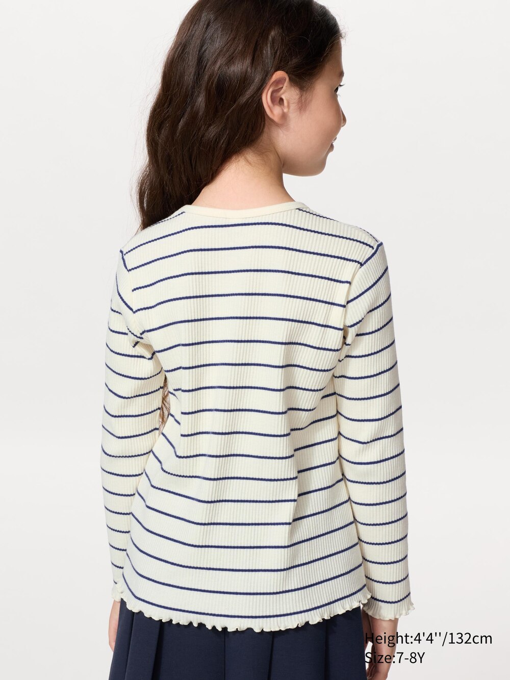 Uniqlo Ribbed Long Sleeve T-Shirt | Striped — фото 3