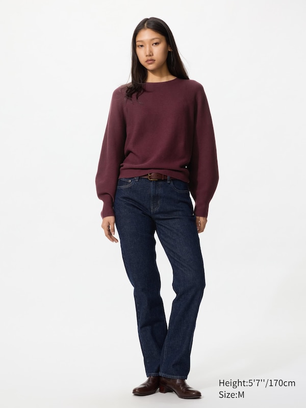 3D Knit Cotton Volume Sleeve Sweater