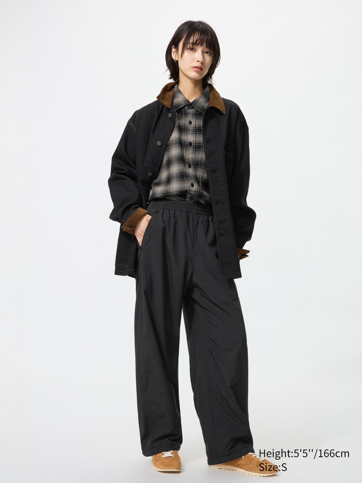Женские брюки Uniqlo Warm Lined, цвет: Чёрный — фото 1