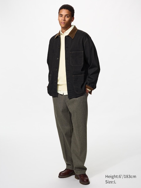Мужские брюки Uniqlo Pleated Wide Pants Herringbone