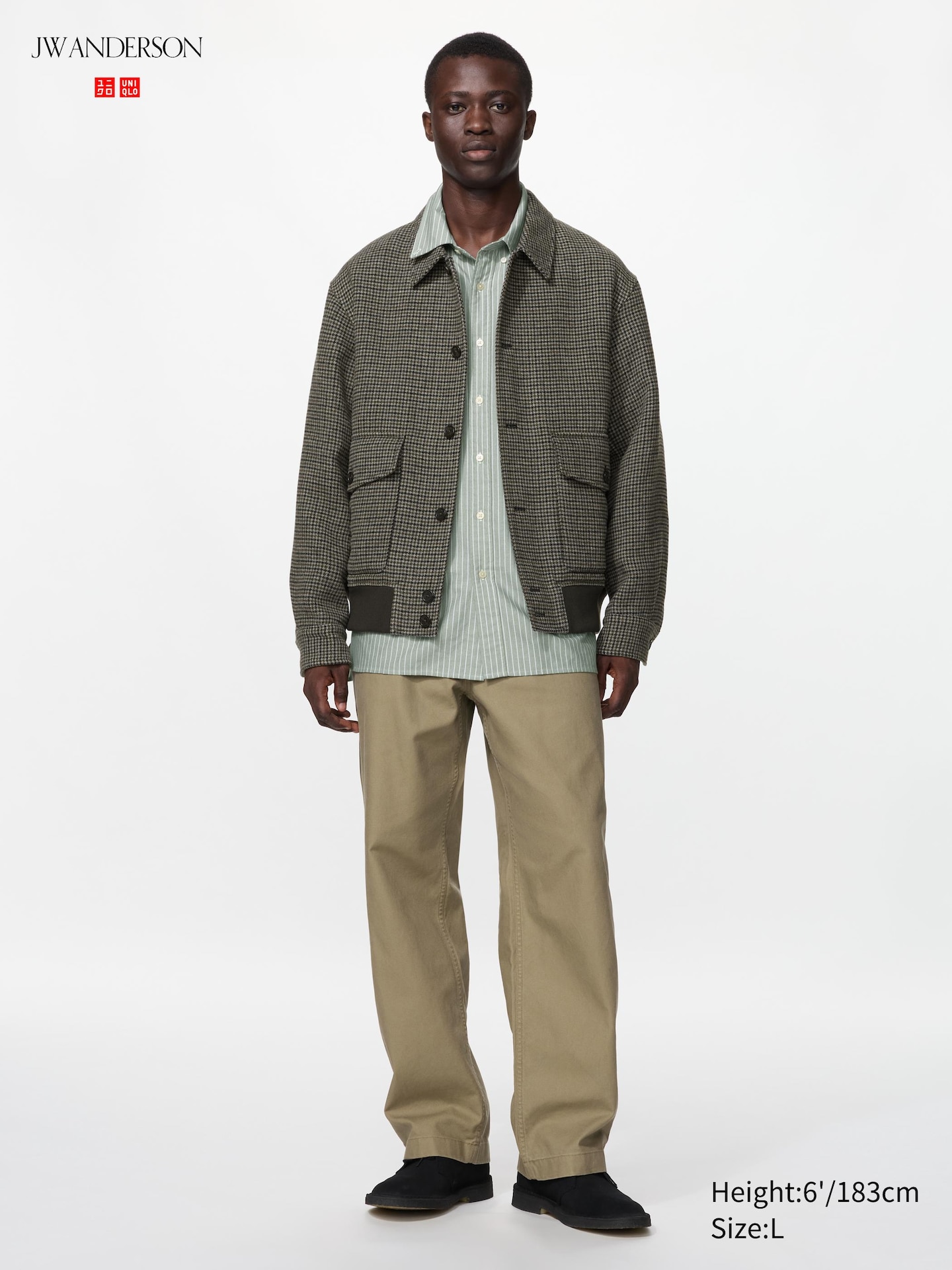 Мужские брюки Uniqlo Straight Work Pants, цвет: Коричневый — фото 1