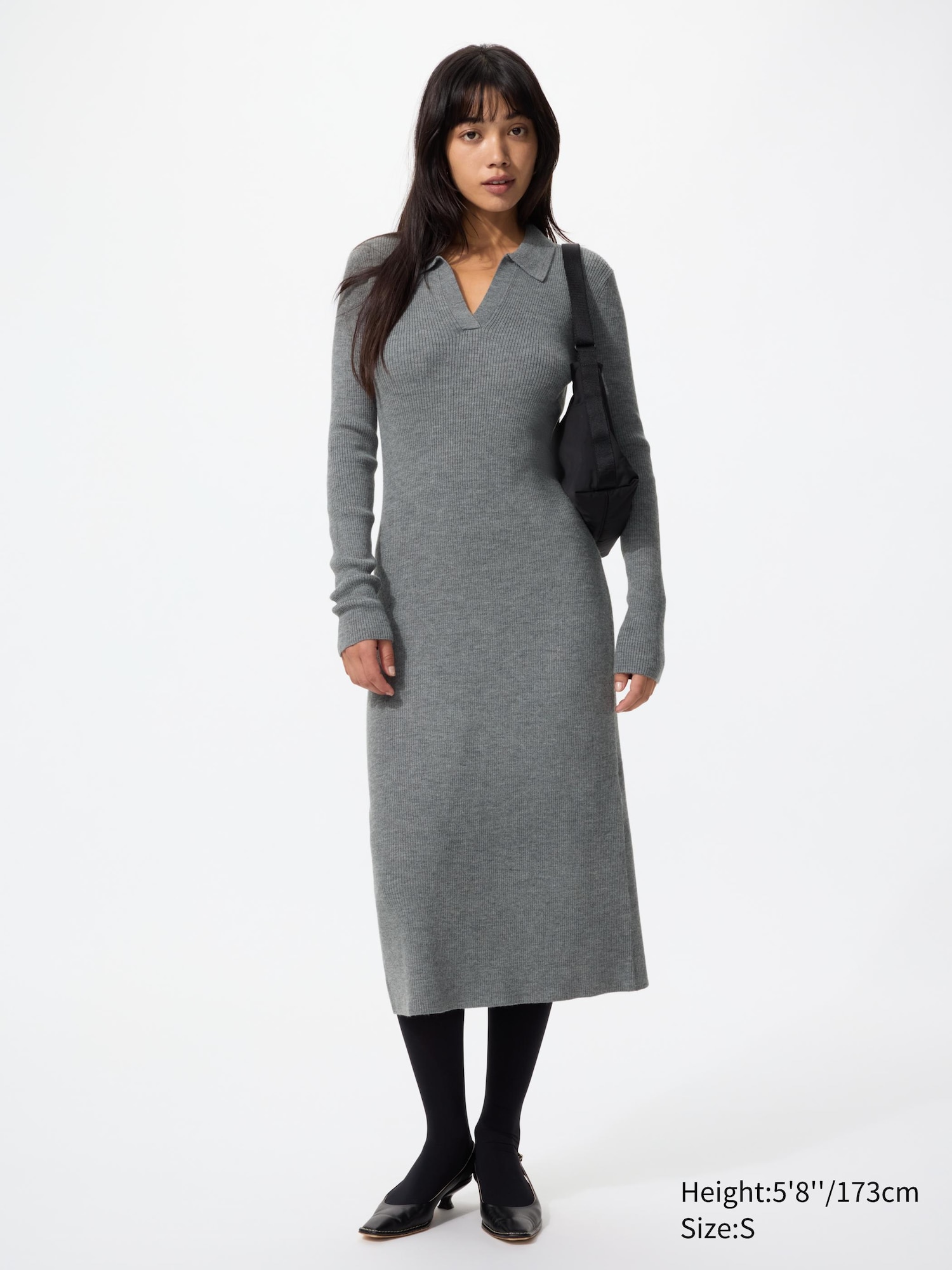 Knitted Polo Dress by Uniqlo