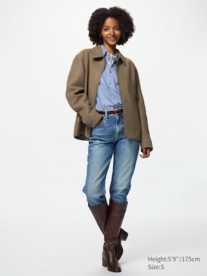 Single Collar Short Blouson
