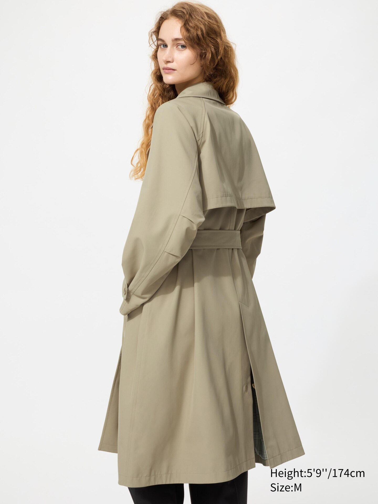 Женский тренч Uniqlo, цвет: Чёрный — фото 4