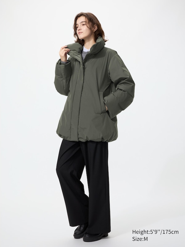 Non-Quilted Down Short Coat
