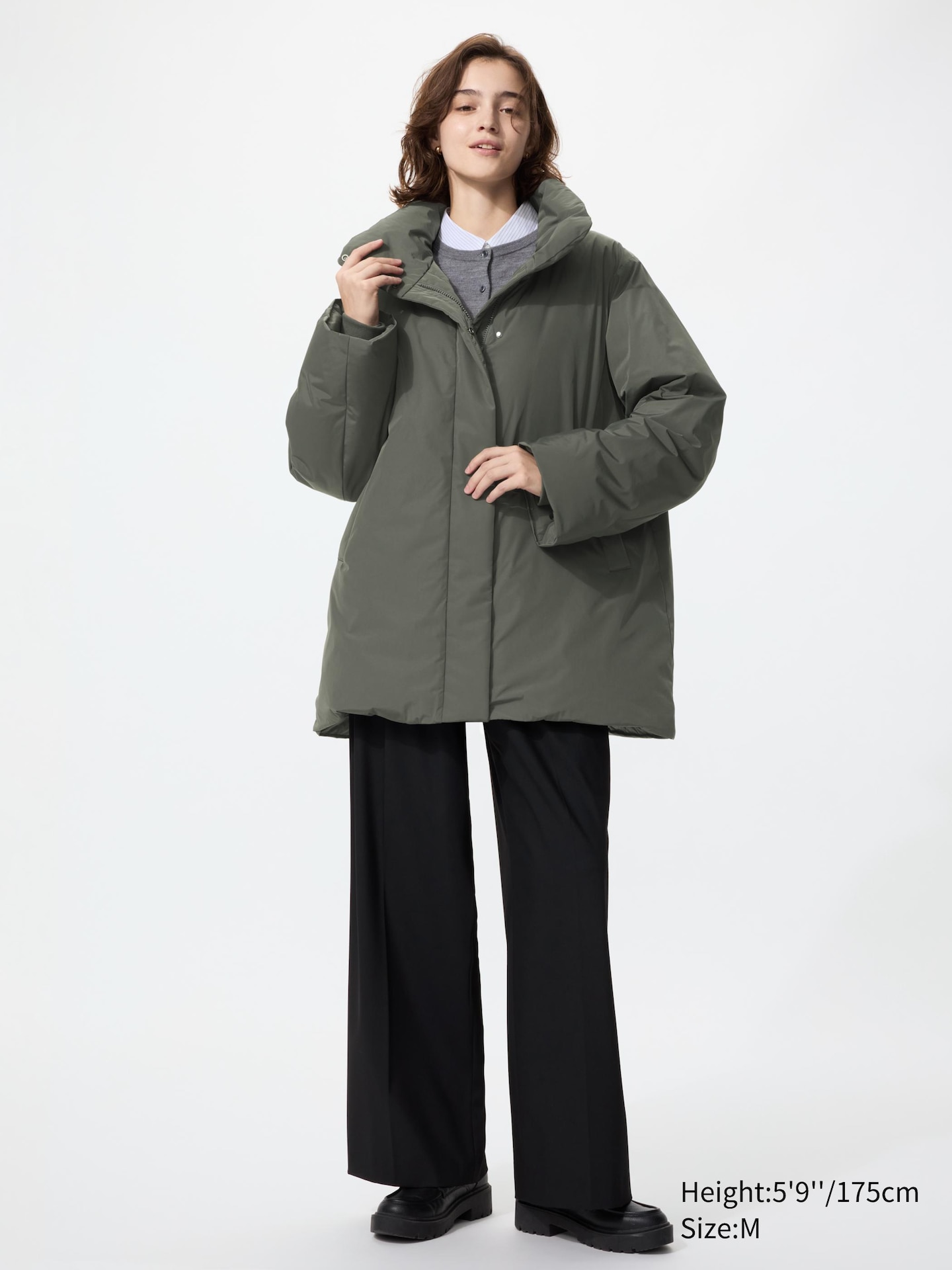 Женское пальто Uniqlo Non-Quilted Down Short, цвет: Чёрный — фото 3