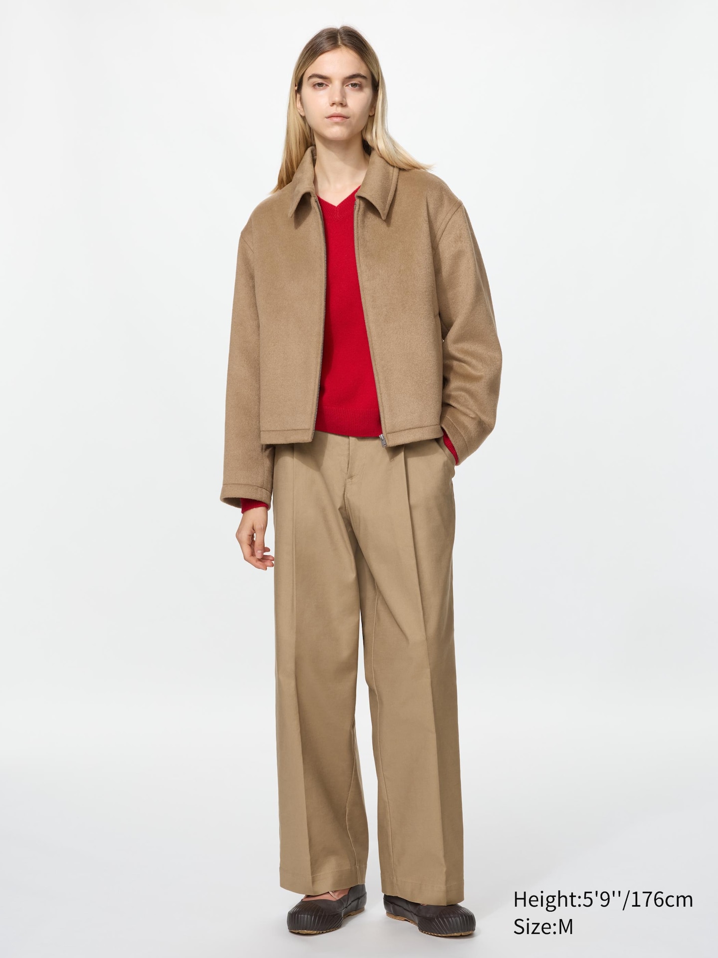 Женские куртки Uniqlo Brushed Short Blouson, цвет: Бежевый — фото 2