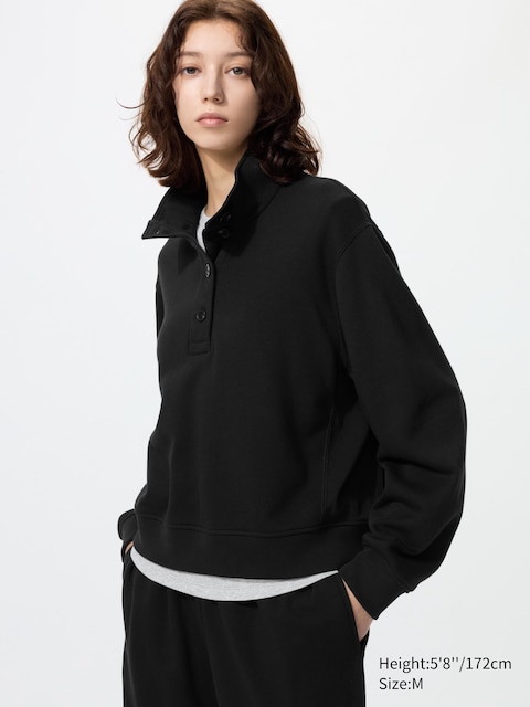 Uniqlo Button Up Sweat Pullover