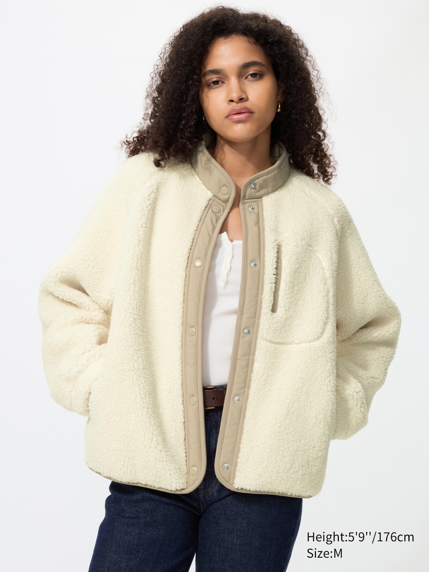 【美品】aLORS アロー　ブルゾン　ガビ　ダークネイビー Women's Pile Lined Fleece Combination Jacket | UNIQLO US