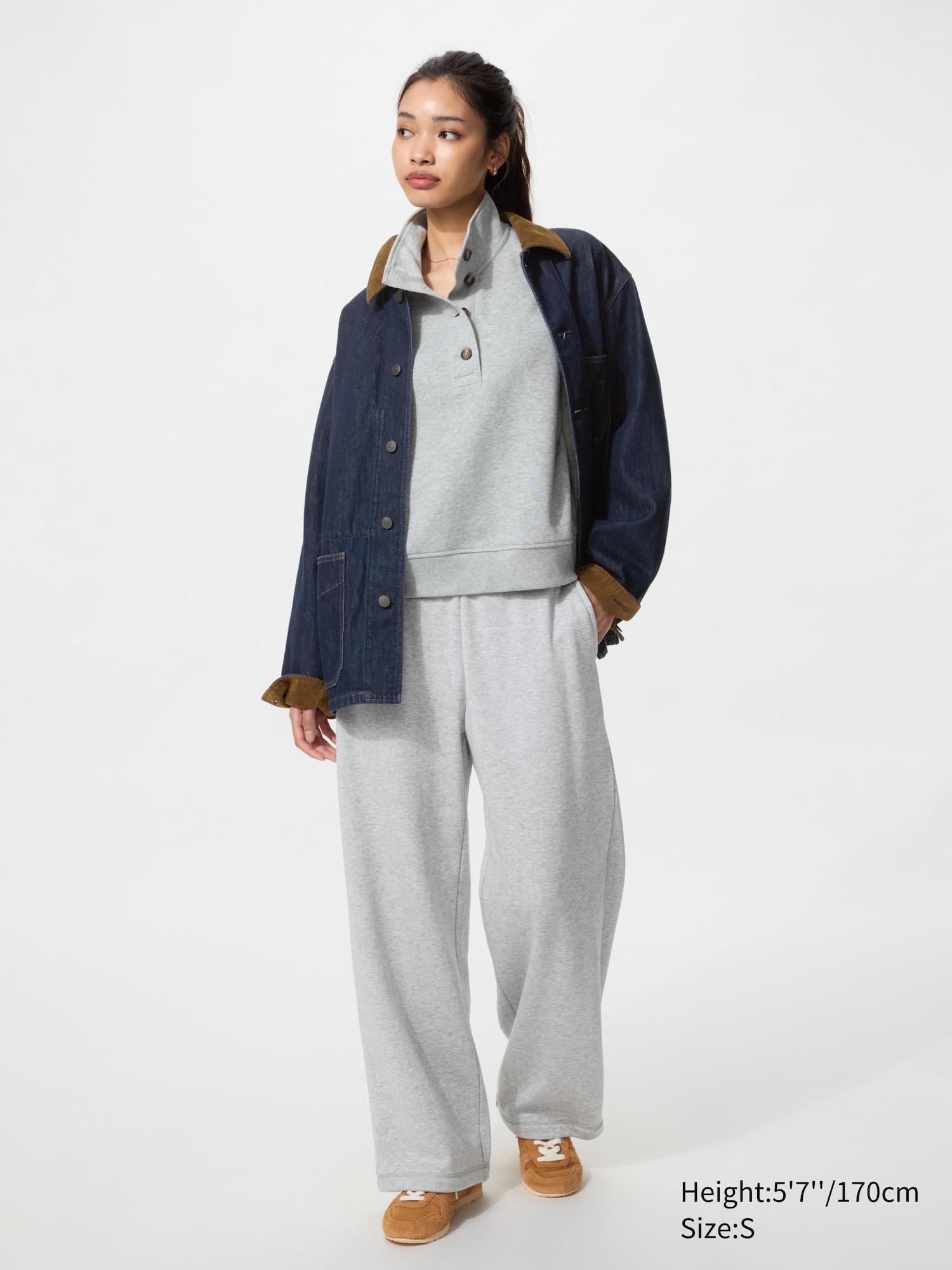 Women's Warm Pile Lined Wide Sweatpants | UNIQLO US