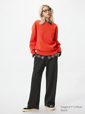 Pile Lined Sweat Wide Pants