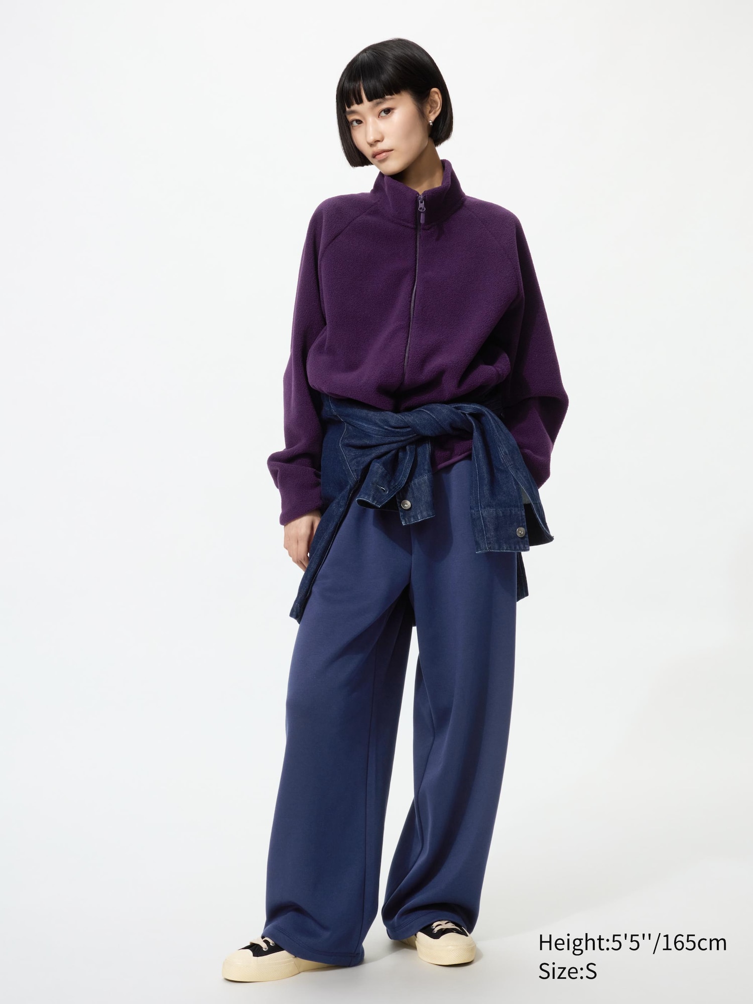 Warm Pile Lined Wide Sweatpants - thumbnail 7