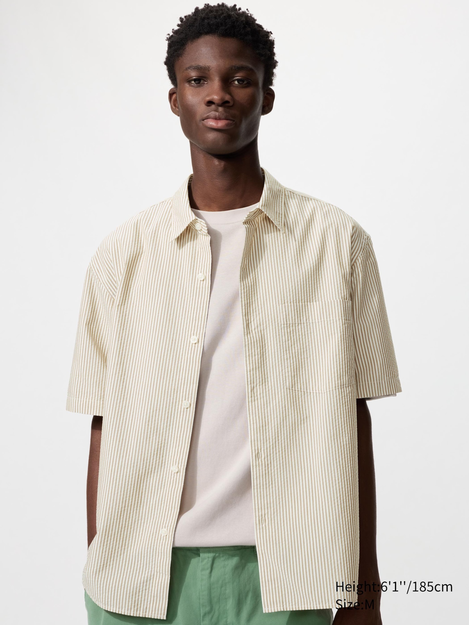 Broadcloth Oversized Shirt | Striped | UNIQLO US