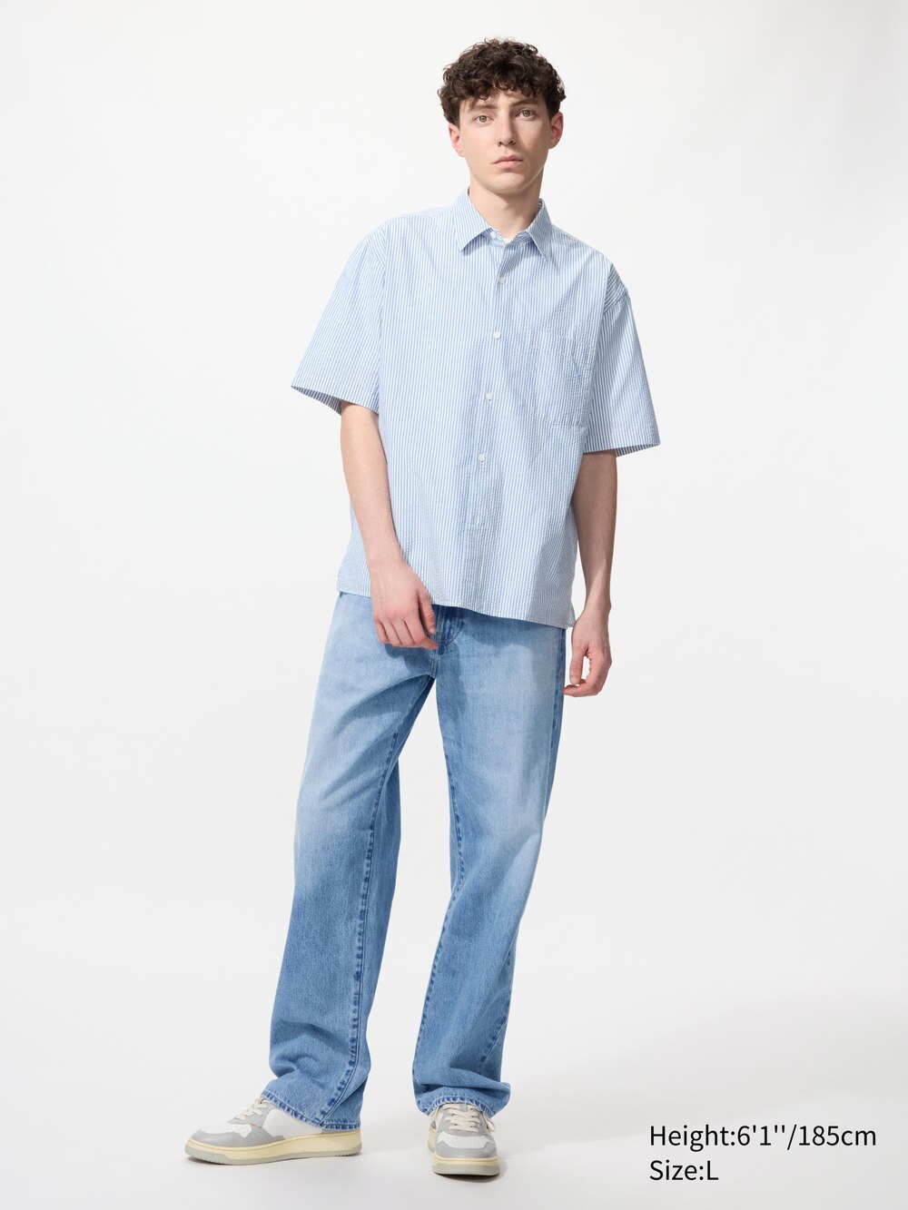 Uniqlo Seersucker Shirt | Short Sleeve | Striped — фото 2