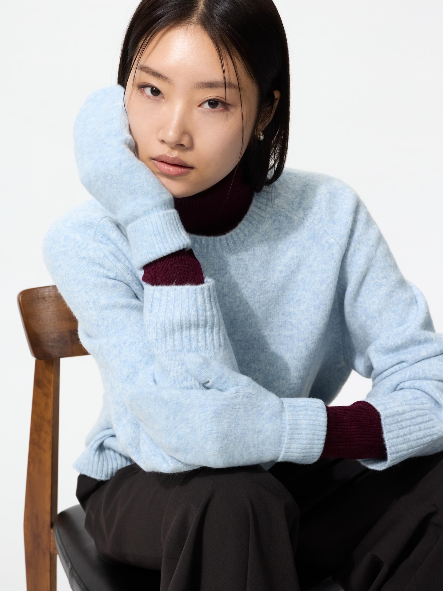 Женские перчатки Uniqlo Heattech Lined Mittens Souffle Yarn, цвет: Бежевый — фото 2