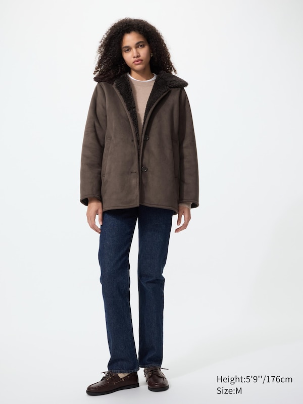 Faux Shearling Short Coat