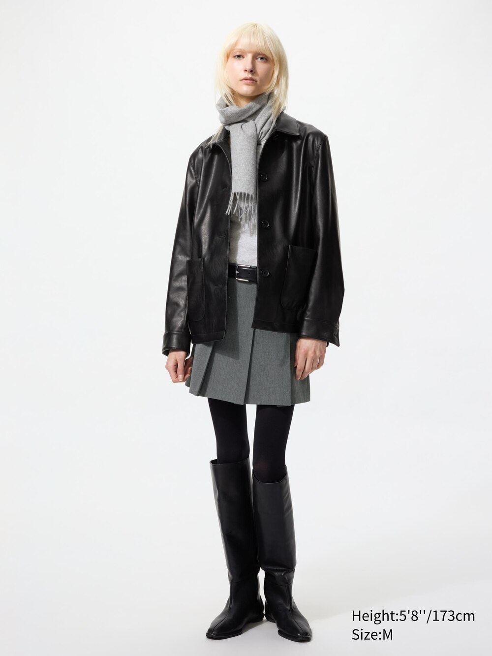 Женские куртки Uniqlo Coated Relaxed Shirt Jacket — фото 2