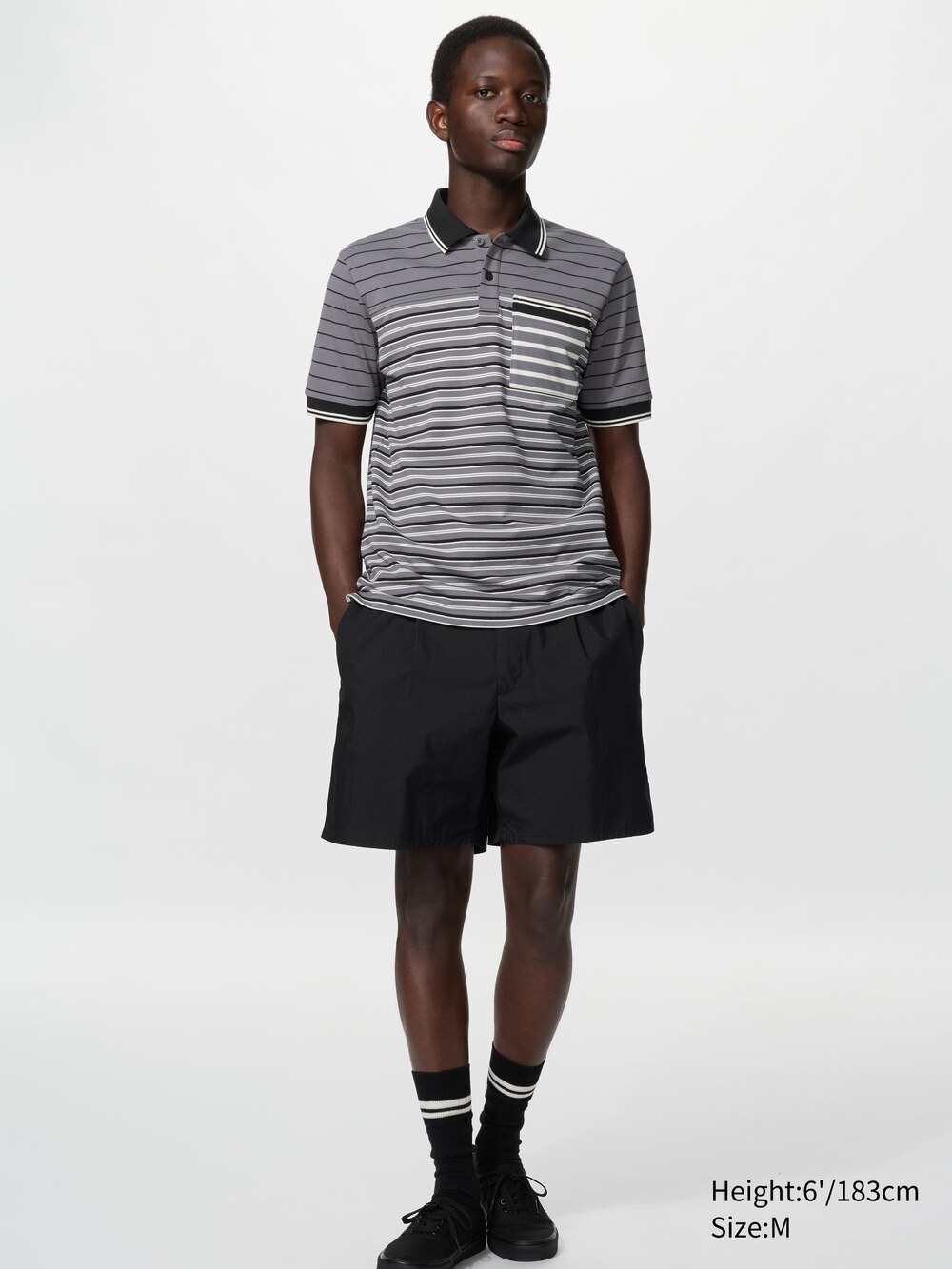 Uniqlo DRY Pique Slim Striped Polo Shirt — фото 2