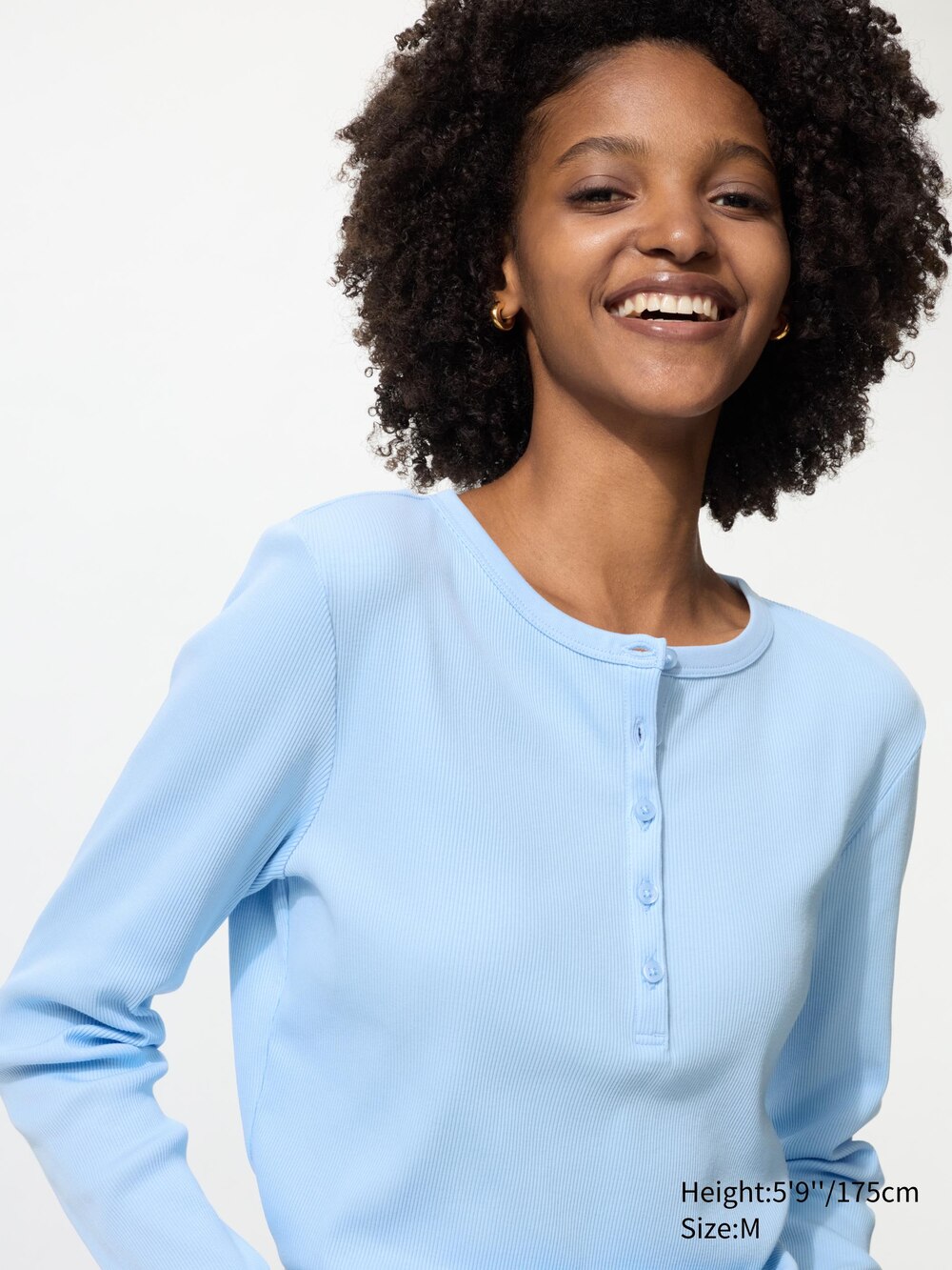 Uniqlo Ribbed Henley Neck T-Shirt — фото 3