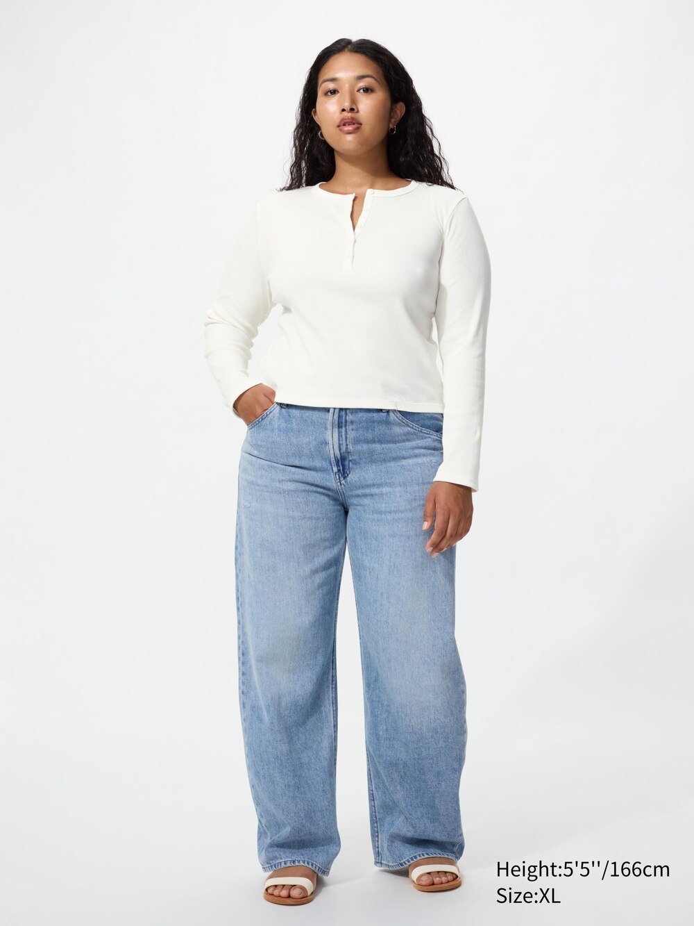 Uniqlo Ribbed Henley Neck T-Shirt — фото 4