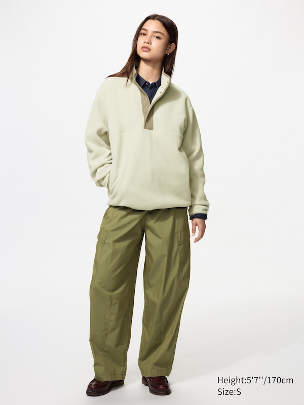 Fleece Button-Up Pullover