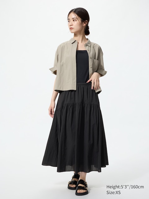 Uniqlo Nylon Gather Skirt
