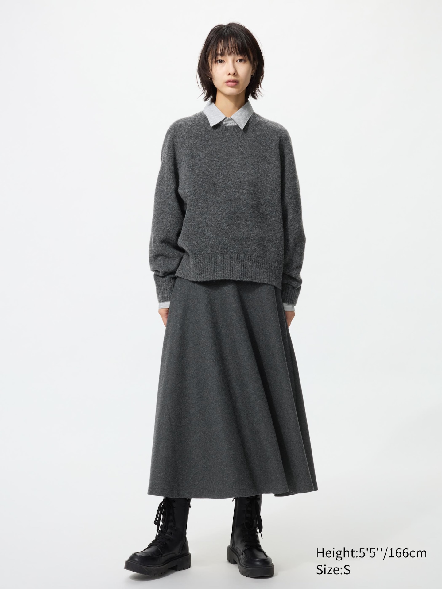 Женские юбки Uniqlo Brushed Jersey Flare Skirt — фото 1