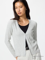 Ribbed V-Neck Cardigan