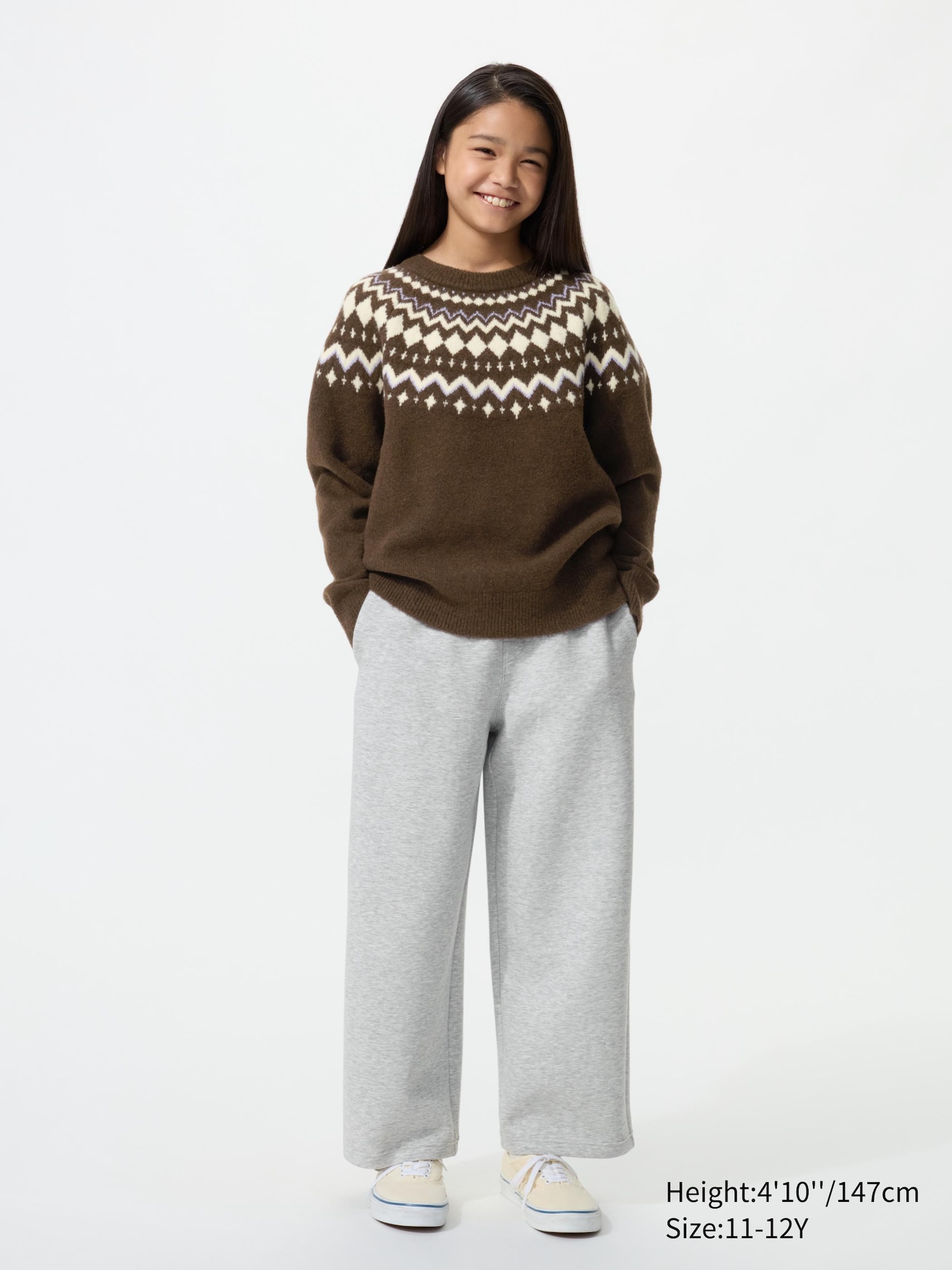 Детские широкие спортивные брюки Uniqlo Dry Sweat, цвет: Чёрный — фото 2