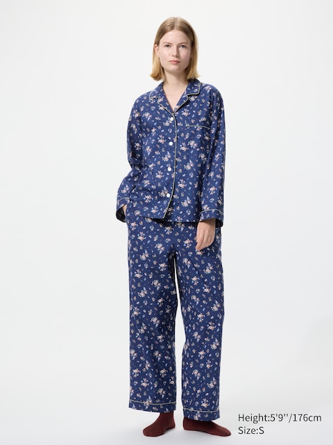 Uniqlo Cotton Pajamas | Long Sleeve | Flower